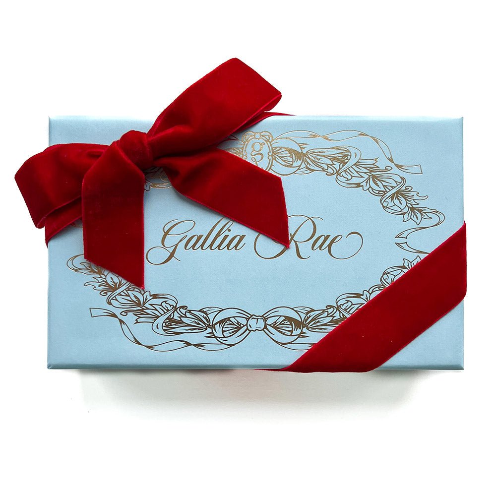 Gift Wrap - Red Velvet Bow Ribbon - Gallia Rae
